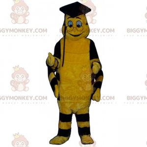 Bee BIGGYMONKEY™ Mascot Costume In Graduation Outfit –