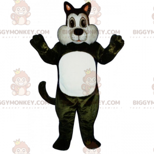 Söt vit och svart katt BIGGYMONKEY™ maskotdräkt - BiggyMonkey