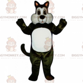 Traje de mascote bonito gato branco e preto BIGGYMONKEY™ –