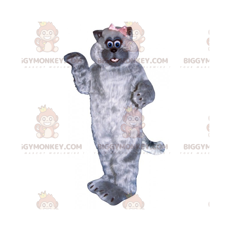 BIGGYMONKEY™ Disfraz de mascota de lindo gatito con lazo BIGGYMONKEY™ Disfraz de mascota de lindo gatito con lazo