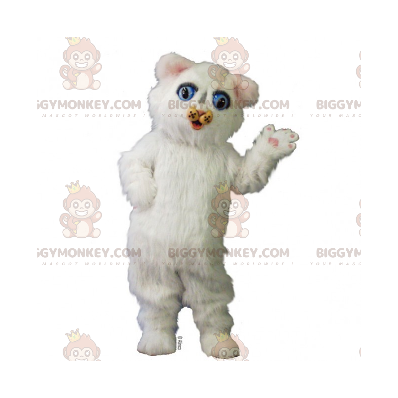 Χαριτωμένη στολή μασκότ BIGGYMONKEY™ White Kitten - Μασκότ για γάτες - BIGGYMONKEY_014956 - BiggyMonkey.com