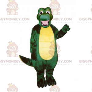 Costume de mascotte BIGGYMONKEY™ d'adorable crocodile souriant