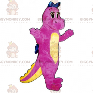 Costume de mascotte BIGGYMONKEY™ d'adorable dinosaure rose avec