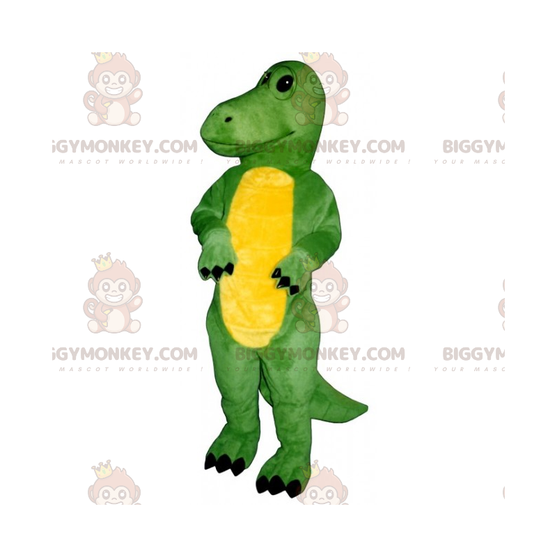 BIGGYMONKEY™ Lindo disfraz de mascota Dino de vientre amarillo BIGGYMONKEY™ Lindo disfraz de mascota Dino de vientre amarillo