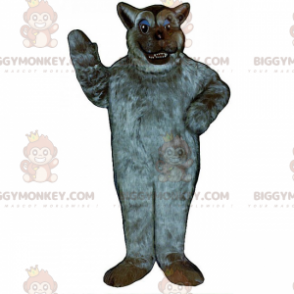 Kostým maskota BIGGYMONKEY™ s měkkými vlasy šedého vlka - Vlk maskoti - BIGGYMONKEY_014974 - BiggyMonkey.com