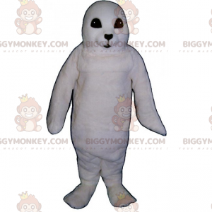 Niedliches BIGGYMONKEY™ Maskottchen-Kostüm mit weißem Seelöwe -