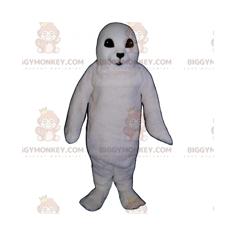 Simpatico costume da mascotte del leone marino bianco Simpatico costume da mascotte del leone marino bianco