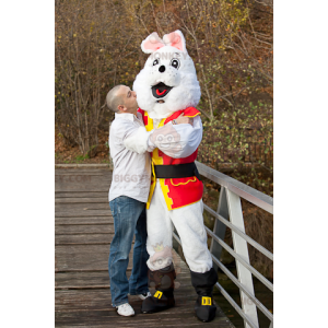 Kostým maskota BIGGYMONKEY™ Bílý králík v kostýmu piráta –