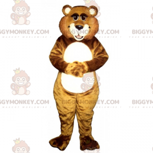 BIGGYMONKEY™ Söt Big Grin Björnmaskotdräkt - BiggyMonkey maskot