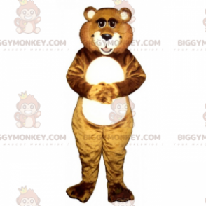 Traje de mascote de urso grande e sorridente BIGGYMONKEY™ –