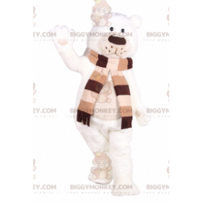 Costume de mascotte BIGGYMONKEY™ d'adorable ours polaire avec