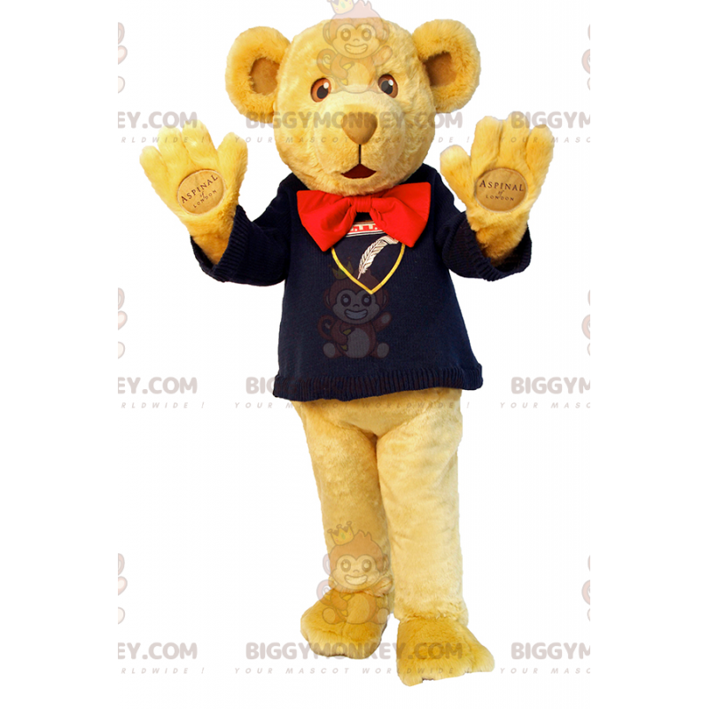 Disfraz de mascota de oso lindo BIGGYMONKEY™ con suéter y Disfraz de mascota de oso lindo BIGGYMONKEY™ con suéter y