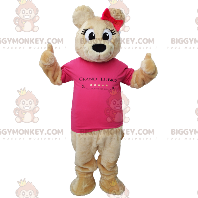 BIGGYMONKEY™ Simpatico Orso T-Shirt Costume Mascotte - BIGGYMONKEY™ Simpatico Orso T-Shirt Costume Mascotte -