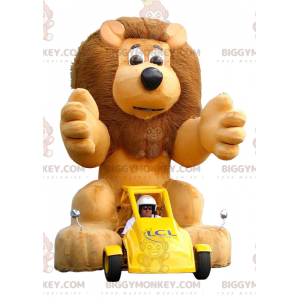 BIGGYMONKEY™ Costume della mascotte del leone dalla criniera