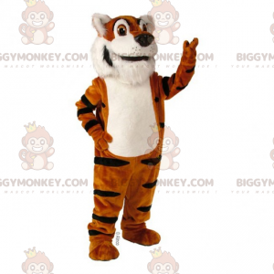 BIGGYMONKEY™ Cute White Bellied Tiger Mascot Costume -