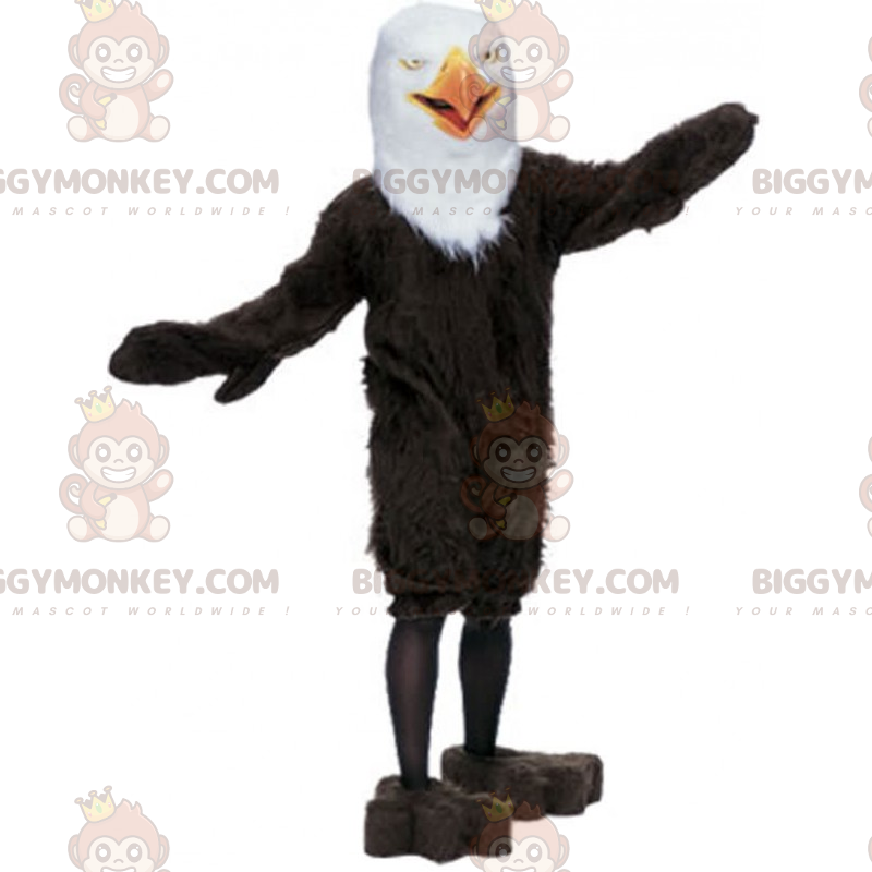 Costume de mascotte BIGGYMONKEY™ d'aigle blanc et noir - Costume de mascotte BIGGYMONKEY™ d'aigle blanc et noir -