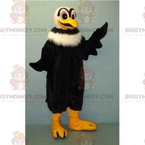Kostým maskota BIGGYMONKEY™ Black Vulture s bílým límečkem –