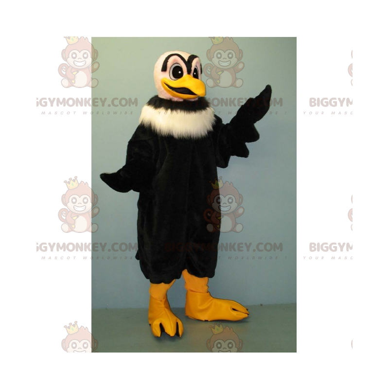 Στολή μασκότ BIGGYMONKEY™ Black Vulture με λευκό γιακά - Μασκότ πουλιών - BIGGYMONKEY_015023 - BiggyMonkey.com