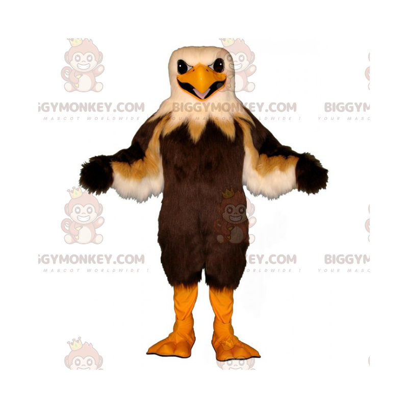 Traje de mascote marrom e castanho da águia BIGGYMONKEY™ – Traje de mascote marrom e castanho da águia BIGGYMONKEY™ –