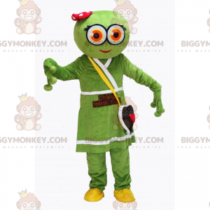 Disfraz de mascota alienígena BIGGYMONKEY™ con vestido y bolsa