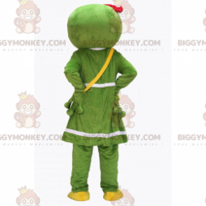 Alien BIGGYMONKEY™ Mascot Costume with Dress and Heart Bag -