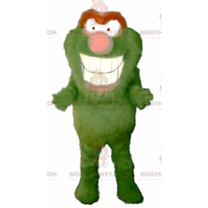 All Furry Green and Orange Monster BIGGYMONKEY™ Mascot Costume