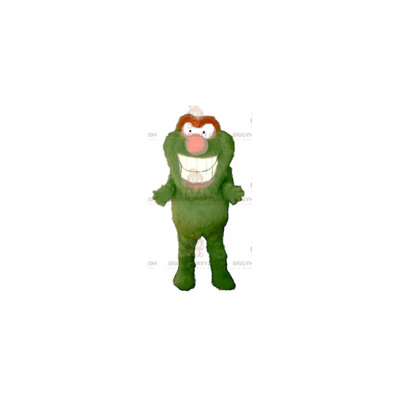 All Furry Green and Orange Monster BIGGYMONKEY™ Mascot Costume