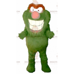 All Furry Green and Orange Monster BIGGYMONKEY™ Mascot Costume