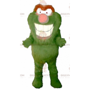 Costume de mascotte BIGGYMONKEY™ de monstre vert et orange tout