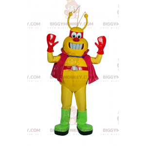 Gul Alien BIGGYMONKEY™ maskotdräkt med udde - BiggyMonkey maskot