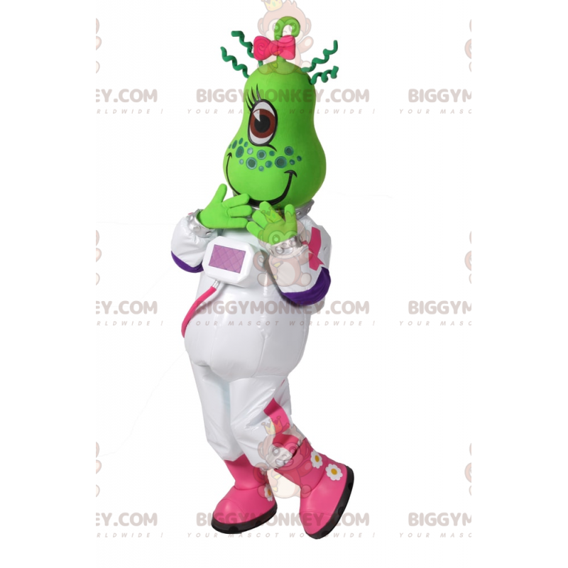 Costume da mascotte alieno verde BIGGYMONKEY™ con Formato L (175-180 CM)