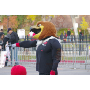 BIGGYMONKEY™ Mascottekostuum Zeer gespierde bruine adelaar in