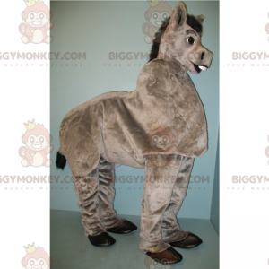 Harmaa karvainen aasi BIGGYMONKEY™ maskottiasu - Biggymonkey.com