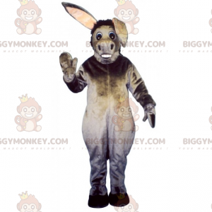 BIGGYMONKEY™ grijs getande ezel mascotte kostuum -