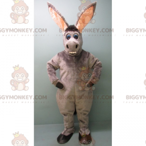 BIGGYMONKEY™ Maskottchenkostüm Grauer Esel mit langen Ohren -