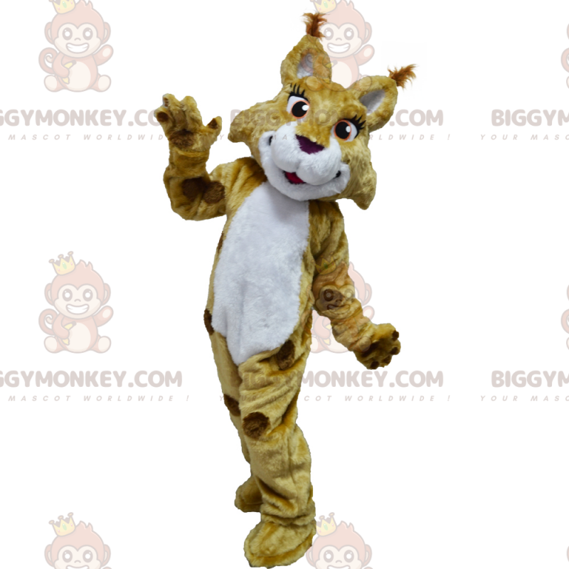 Savannah Animal BIGGYMONKEY™ maskottiasu - Lynx pitkät ripset - Savannah Animal BIGGYMONKEY™ maskottiasu - Lynx pitkät ripset -
