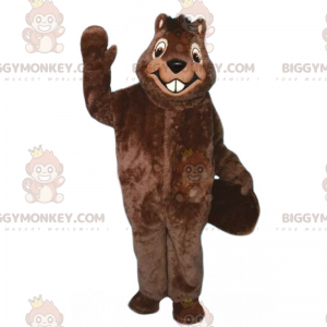 Big Smiling Beaver BIGGYMONKEY™ mascottekostuum -
