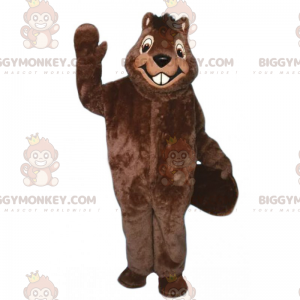 Big Smiling Beaver BIGGYMONKEY™ mascottekostuum - Bosdieren - BIGGYMONKEY_015093 - BiggyMonkey.com