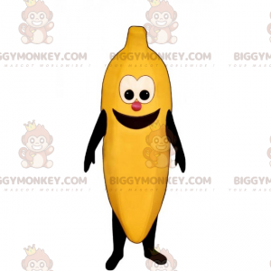 Fantasia de mascote Banana BIGGYMONKEY™ com rosto sorridente –