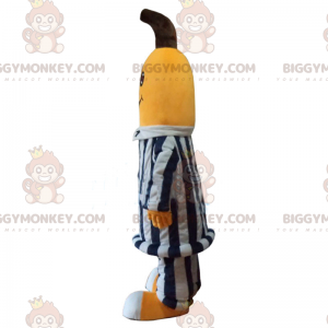 Kostium maskotki Banana BIGGYMONKEY™ w stroju więźnia -