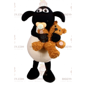 Babyfår BIGGYMONKEY™ maskotkostume med tilbehør -