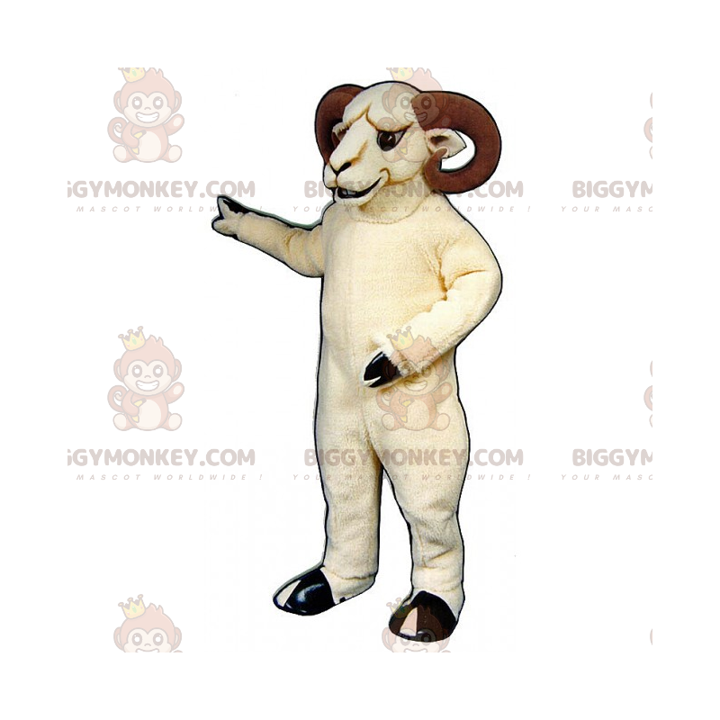 White Ram BIGGYMONKEY™ Mascot Costume - Biggymonkey.com