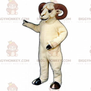 White Ram BIGGYMONKEY™ Mascot Costume - Biggymonkey.com