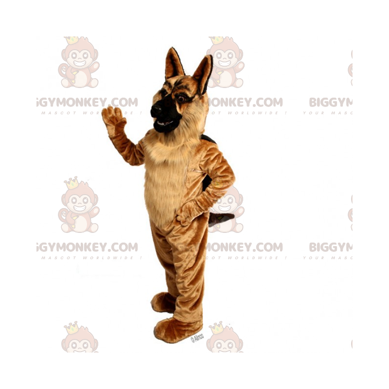 Costume de mascotte BIGGYMONKEY™ de Berger Allemand aux poils