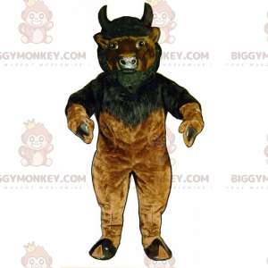 Costume da mascotte Bue BIGGYMONKEY™ con piccole corna -