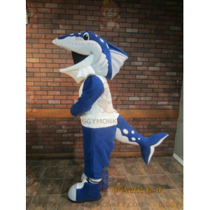 Blauer Orca-Hai-Delfin BIGGYMONKEY™ Maskottchen-Kostüm -