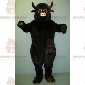 Costume de mascotte BIGGYMONKEY™ de bœuf noir - Mascottes Vache - BIGGYMONKEY_015133 - BiggyMonkey.com