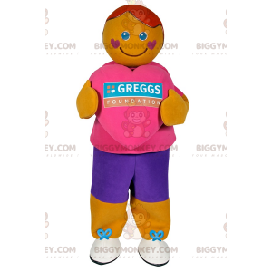 Costume da mascotte Heart Cheek Man BIGGYMONKEY™ -