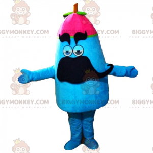 Snowman with Mustache BIGGYMONKEY™ Mascot Costume -
