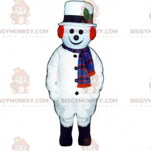 Costume da pupazzo di neve BIGGYMONKEY™ con cappello bianco -